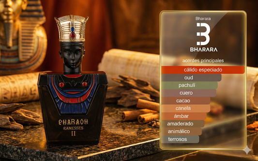Bharara Pharaoh Ramesses II | Perfume Ambarado de Lujo | El Legado de un Faraón