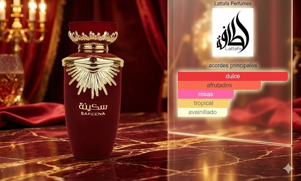 Lattafa Sakeena | Perfume Floral Frutal Exótico | El Aroma de la Tentación