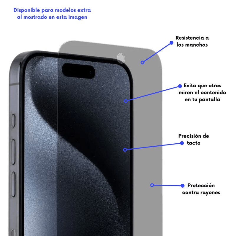 Mica de privacidad anti huellas  con bordes