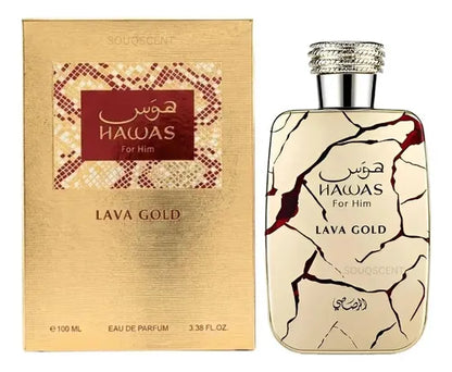 Hawas Lava Gold Rasasi 100ml EDP | Perfume Cuero Frutal Unisex