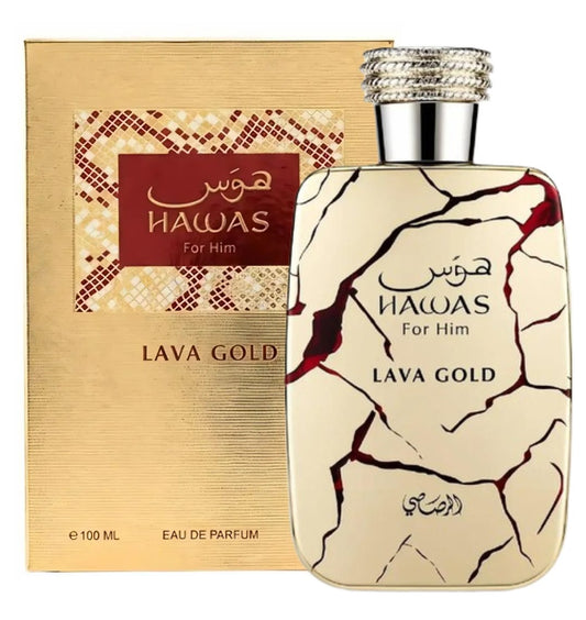 Hawas Lava Gold Rasasi 100ml EDP | Perfume Cuero Frutal Unisex