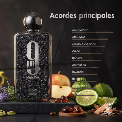 9PM Night Out – Extrait de Parfum Unisex Frutal Ámbar | Aroma23