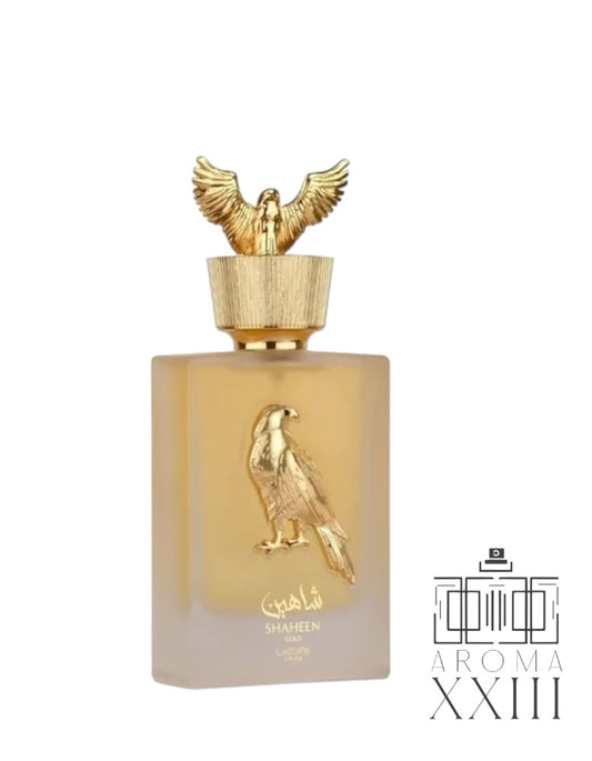 Lattafa Shaheen Gold | Perfume Frutal Tropical | El Halcón Dorado