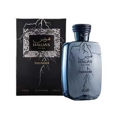 Hawas Thunder Rasasi 100ml EDP | Perfume Especiado Jengibre Hombre