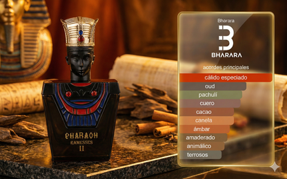 Bharara Pharaoh Ramesses II | Perfume Ambarado de Lujo | El Legado de un Faraón